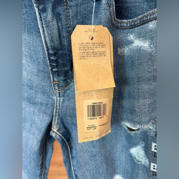 ✨Levi's 711 skinny Distressed Ankle Jeans in Blue - Picture 3 of 13